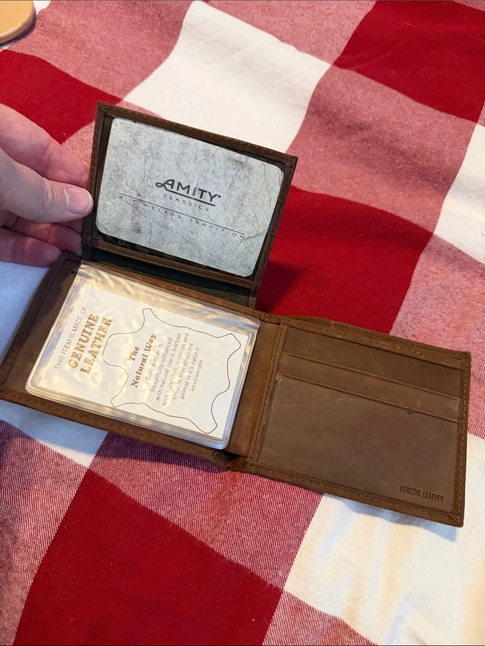 Amity Brown Suede Wallet